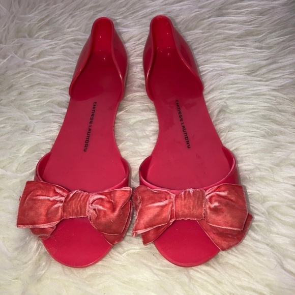 CHINESE LAUNDRY Sweet Caroline Coral Jelly Flats Sz 38/ US 7 - 7.5 - Picture 2 of 8